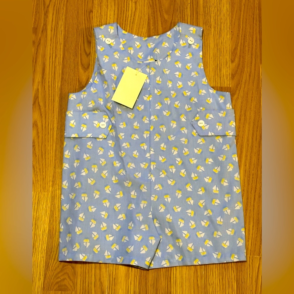 Little Ones Light Blue One Piece Sailboat Romper - Size 4T - New w/ Tags